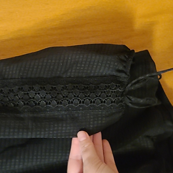 Alyx Black Blouse with Lace Detail - Picture 3 of 5